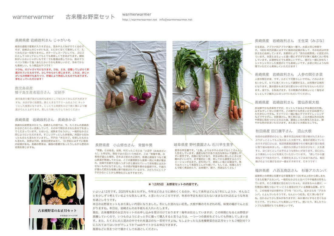 12月5日　お野菜セット